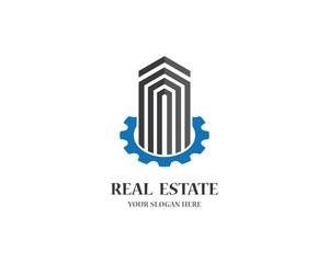 Real estate logo icon illustration