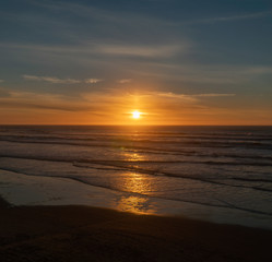 Beautiful sunset on the Oregon coast
