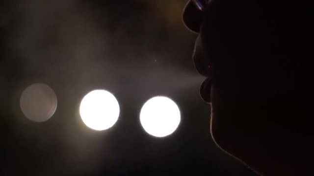 4K girl smokes a cigarettes