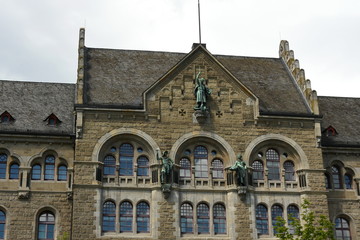 Former Prussian government building tower, in Koblenz , 2017