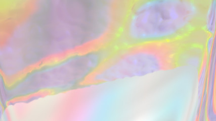 Fototapeta na wymiar Transparent Rainbow Plastic. Abstract digital fabric. Holographic Rainbow foil.