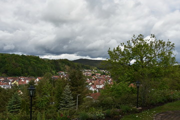 Fototapeta na wymiar Bruchweiler-Barenbach , Germany ,panoramic,may, 2017