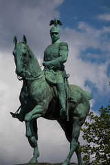 Fototapeta premium Wilhelm II horse statue in Cologne ,Koln, Germany ,13 may, 2017