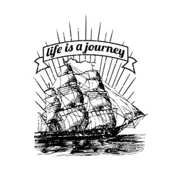 Life is a journey illustration