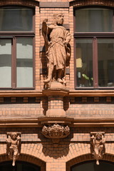 Europe,Germany,Köln,Cologne,Aachener Strasse ,Buildings  with statues, 2017