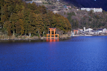 Mount Fuji with Lake Ashi from Hakone.