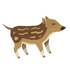8746639 Wild animals collection Baby Wild Boar Geometric style Isolated object