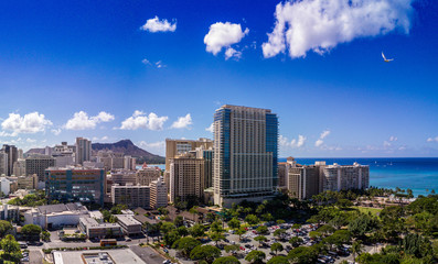 Fototapeta na wymiar Aerial view of Waikiki