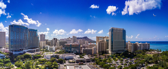 Aerial view of Waikiki