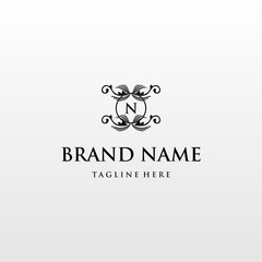 letter N luxury logo