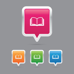 Fototapeta premium Book Pin Marker Icons