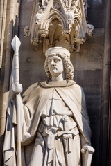 medieval statues ,cathedral in Cologne, Koln,Germany,2017