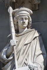 medieval statues ,cathedral in Cologne, Koln,Germany,2017