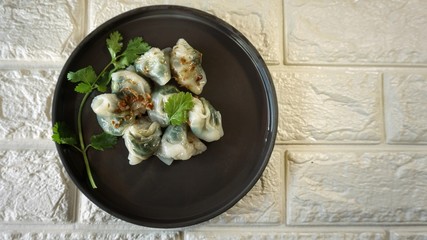 Steamed Rice Dumplings, Thai appetizer.
