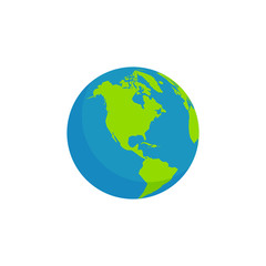 flat style globe design