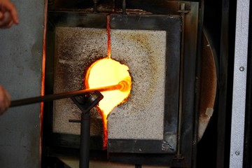 Glassblowing a Hand Made Pumpkin