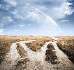 road in the fields