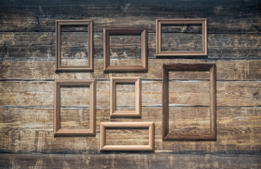 frames on old, wall