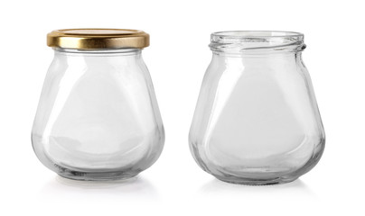 Glass empty jar