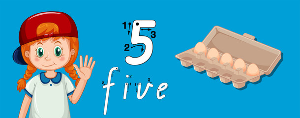 Number five tracing worksheets