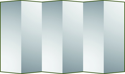 Silver folding screen