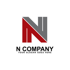 N letter logo design vector template