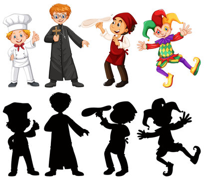 Set of people character