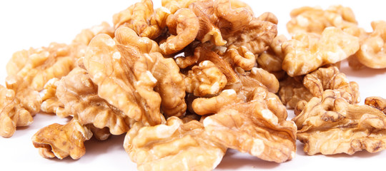 Healthy walnuts containing iron, omega 3 acids, dietary fiber and minerals, nutritious eating