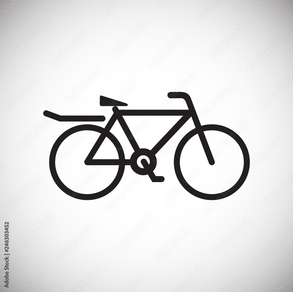 Poster bicycle icon on white background for graphic and web design, modern simple vector sign. internet con