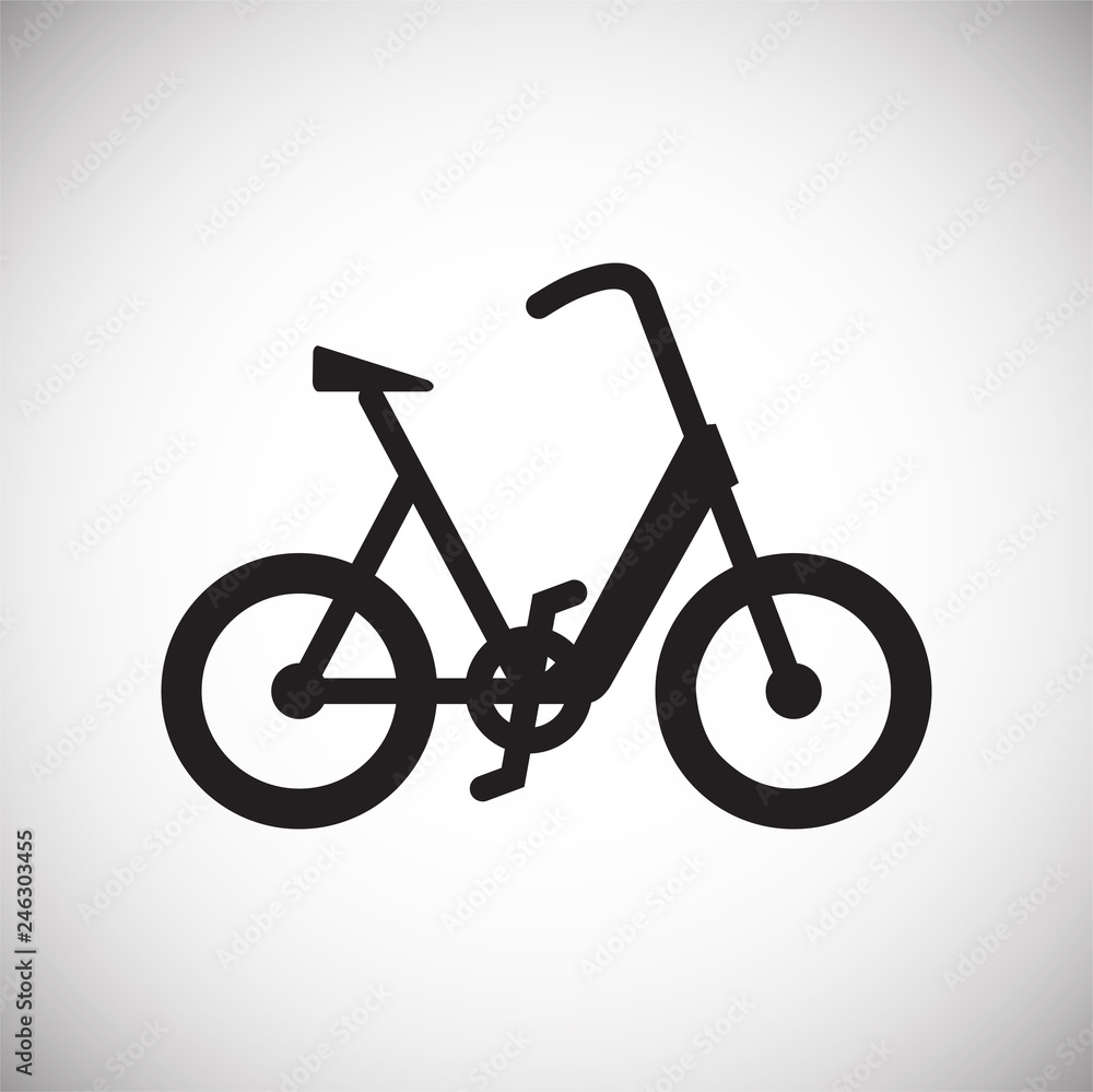 Poster bicycle icon on white background for graphic and web design, modern simple vector sign. internet con