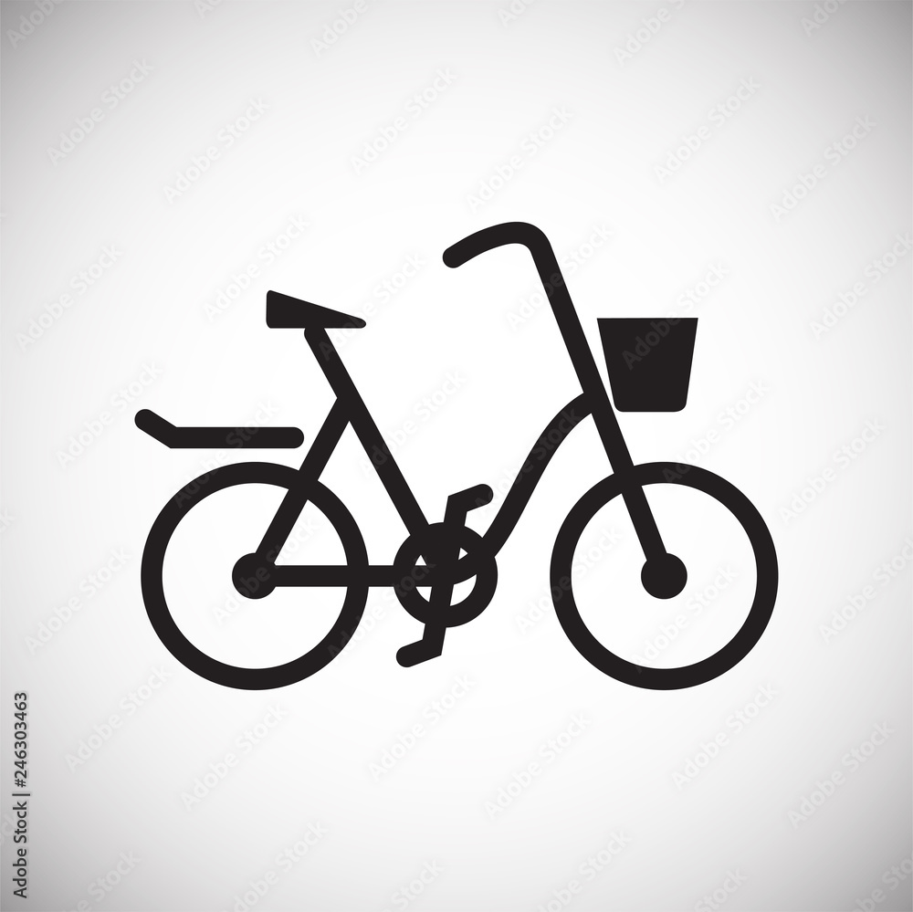 Poster bicycle icon on white background for graphic and web design, modern simple vector sign. internet con