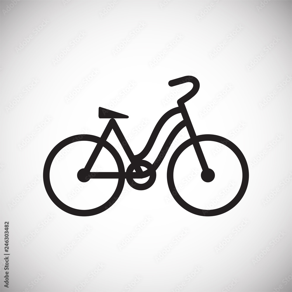 Poster bicycle icon on white background for graphic and web design, modern simple vector sign. internet con
