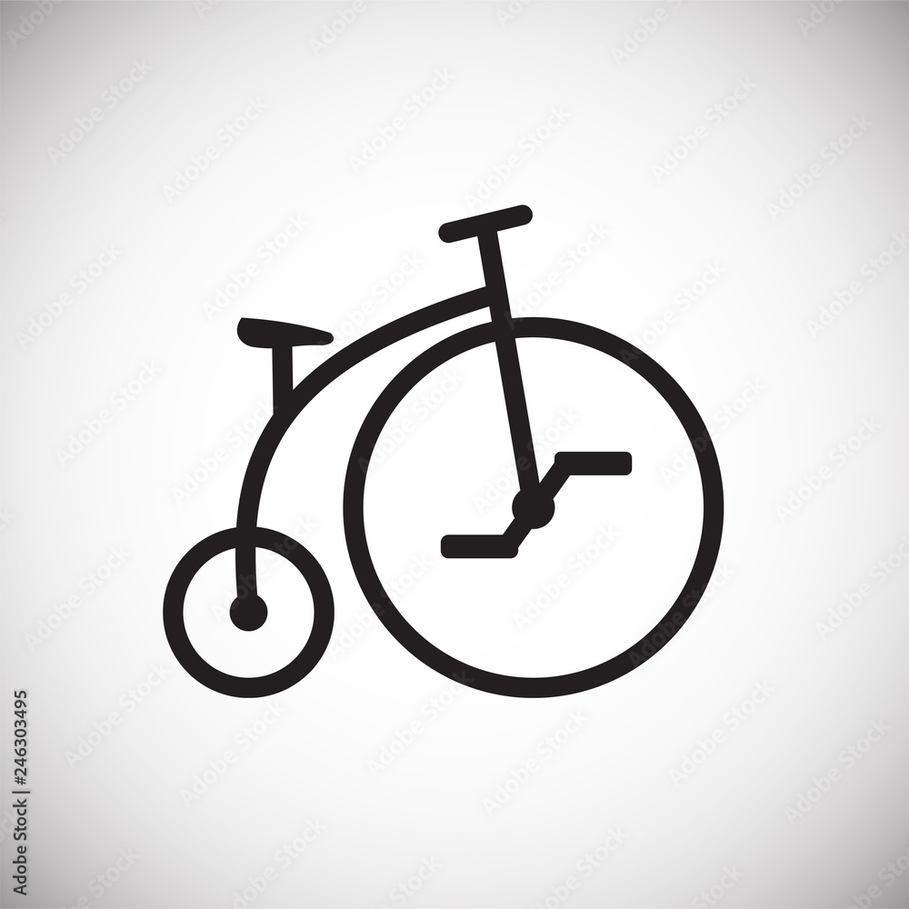 Poster bicycle icon on white background for graphic and web design, modern simple vector sign. internet con