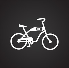 Bicycle icon on black background for graphic and web design, Modern simple vector sign. Internet concept. Trendy symbol for website design web button or mobile app