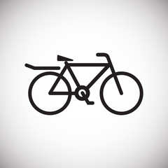 Fototapeta premium Bicycle icon on white background for graphic and web design, Modern simple vector sign. Internet concept. Trendy symbol for website design web button or mobile app