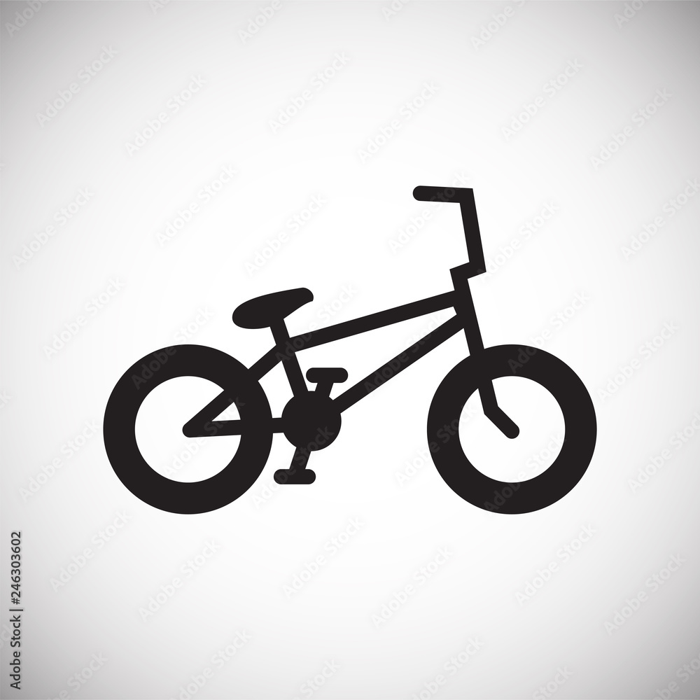 Poster bicycle icon on white background for graphic and web design, modern simple vector sign. internet con