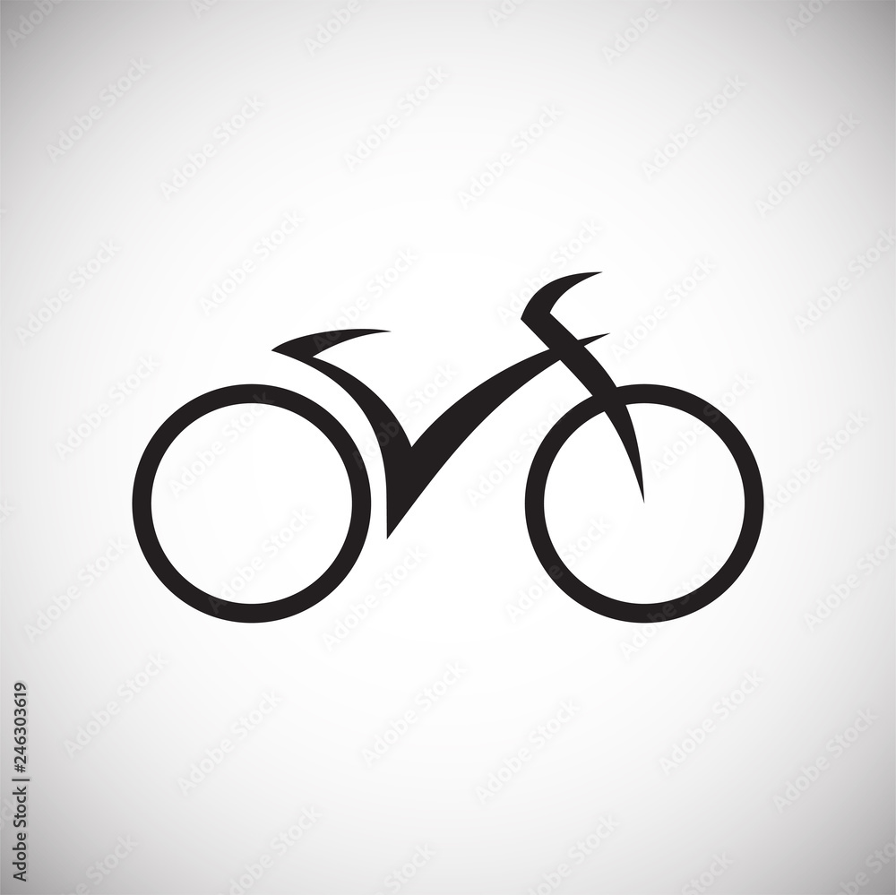 Poster bicycle icon on white background for graphic and web design, modern simple vector sign. internet con