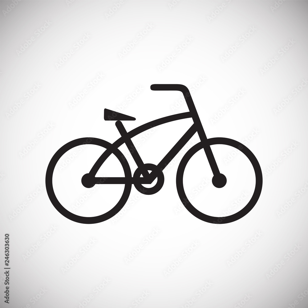 Poster bicycle icon on white background for graphic and web design, modern simple vector sign. internet con