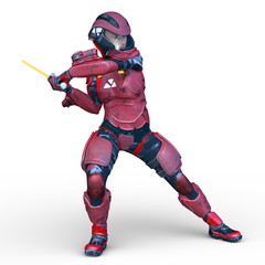 Obraz premium サイバーウーマン