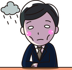 男性会社員-焦り悩みトラブル