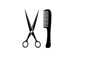 scissor icon logo vector illustration