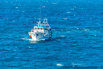 Fishing Boat on the Southern Italian Mediterranean Sea