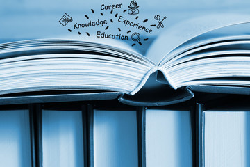 Ein Buch und Bildung, Wissen, Erfahrung und Karriere