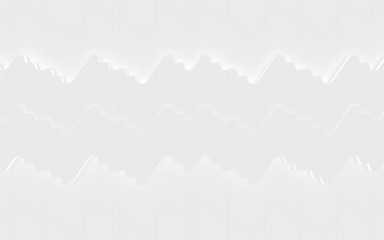 White Wavy Tiled Background (3D Illustration)