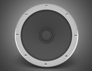 audio speaker concept. 3d illustration