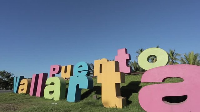 Sign on Puerto Vallarta Tepic, Puerto Vallarta, Mexico, North America 