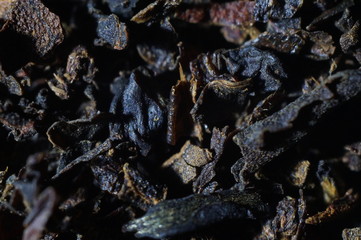 Tea texture background. Macro close up