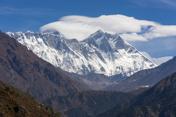 Everest mountain peak, highest mountain peak in the world, Everest region, Nepal