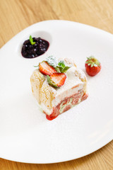 vanilla and berries ice cream loaf cake