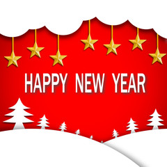 ed Christmas background with white clouds